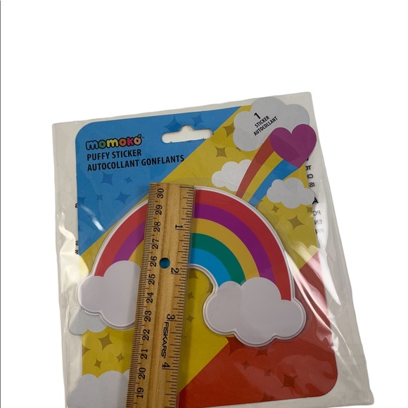 Jumbo puffy rainbow with cloud sticker - Picture 6 of 6